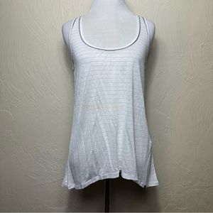 A/X Armani Exchange Metallic Striped High Low Tank Medium NWT!